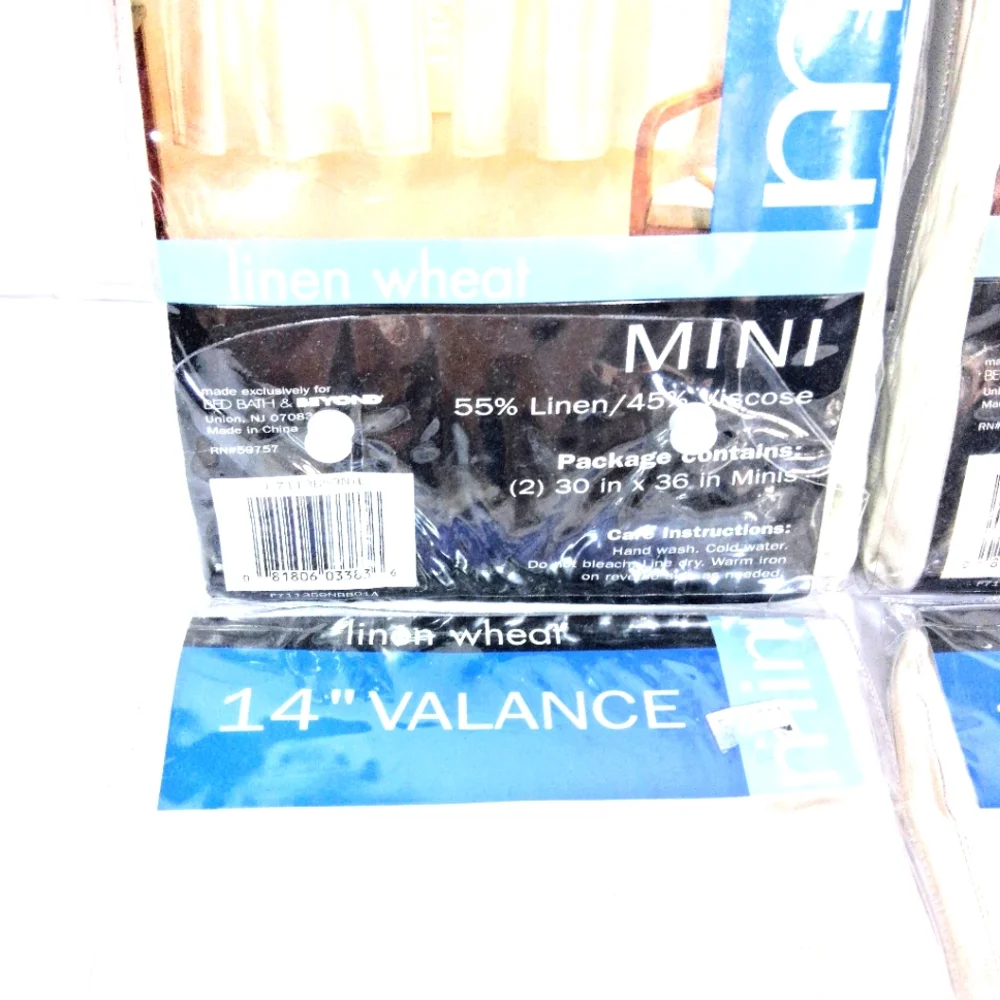 2 Sets BedBathAndBeyond Mini Curtains 30